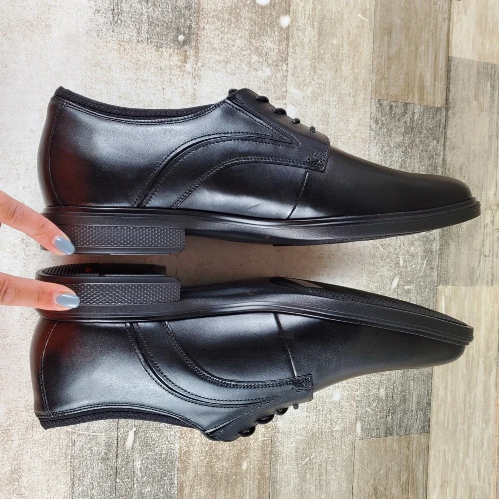 Rockport Keelan Mens Oxfords Shoes Sz 14 M Black Leather Plain Toe Lace-Up